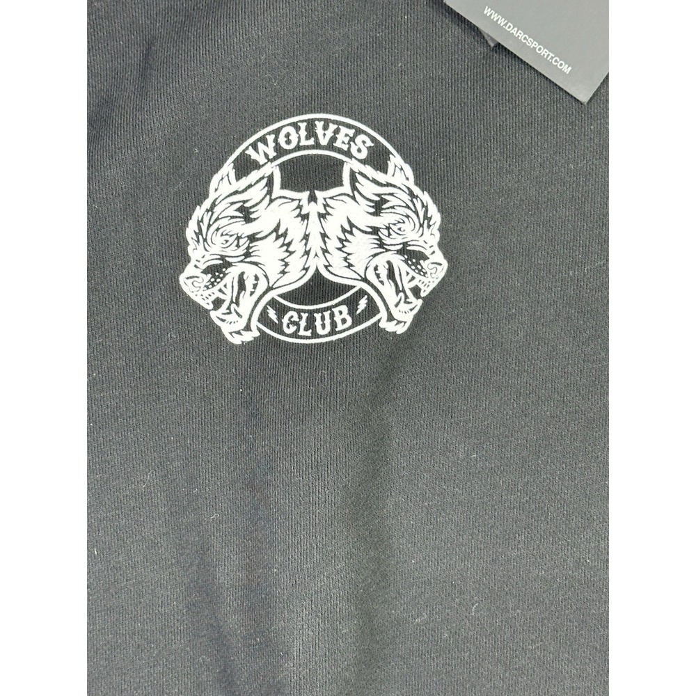 Darc Sport Wolves Club Hoodie Run With Us Vintage Pierce Black Medium NWT Rare - Picture 9 of 9